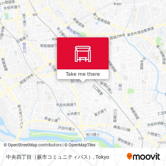 中央四丁目（蕨市コミュニティバス） map