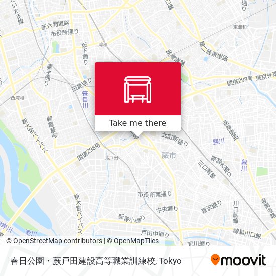 春日公園・蕨戸田建設高等職業訓練校 map