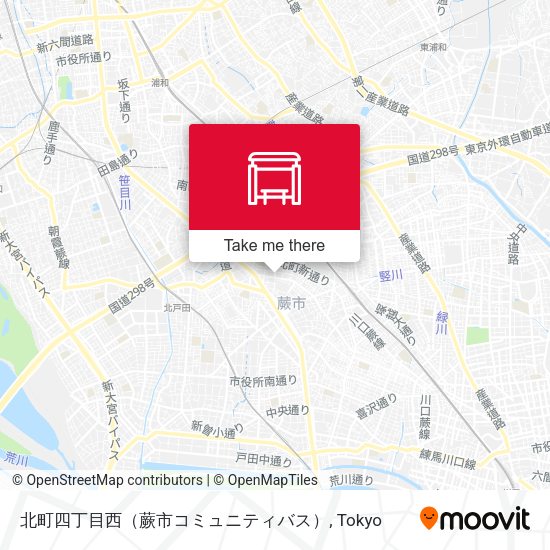 北町四丁目西（蕨市コミュニティバス） map