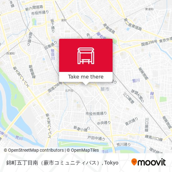 錦町五丁目南（蕨市コミュニティバス） map