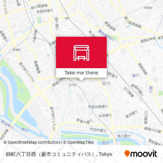 錦町六丁目西（蕨市コミュニティバス） map