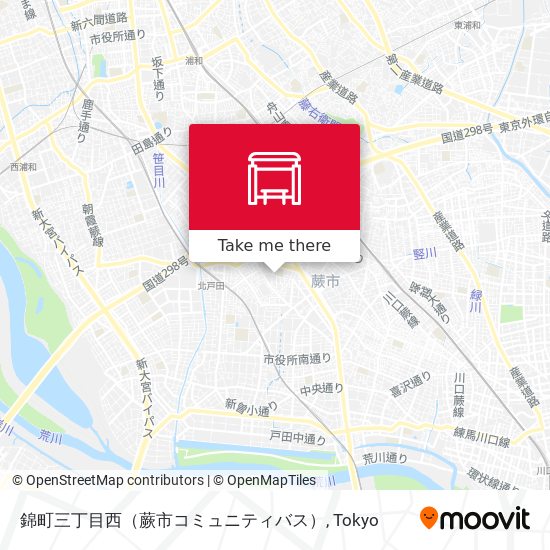 錦町三丁目西（蕨市コミュニティバス） map