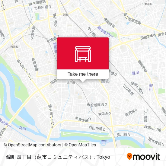 Nishiki-cho 4-chome (Warabi City Community Bus) map