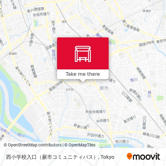 西小学校入口（蕨市コミュニティバス） map