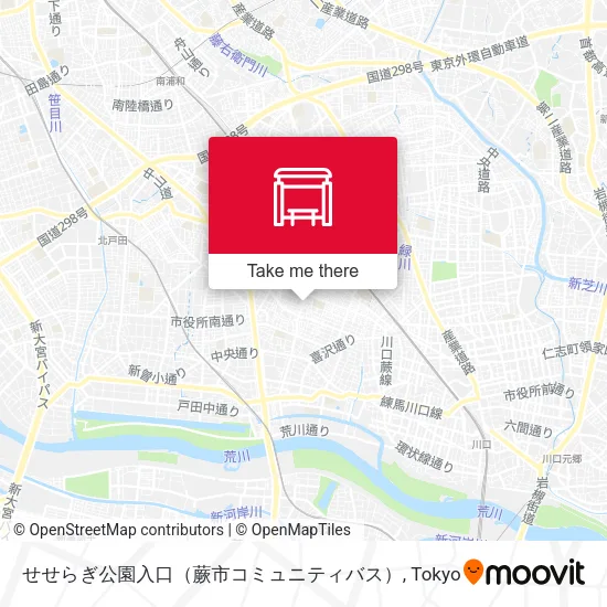 せせらぎ公園入口（蕨市コミュニティバス） map