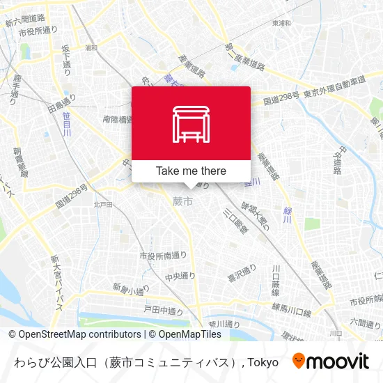 わらび公園入口（蕨市コミュニティバス） map