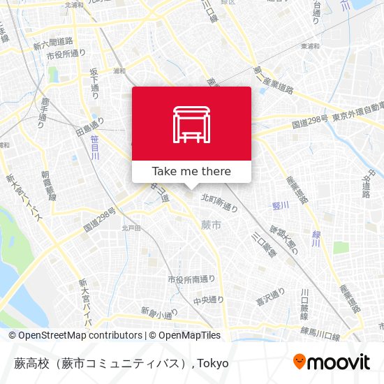 蕨高校（蕨市コミュニティバス） map