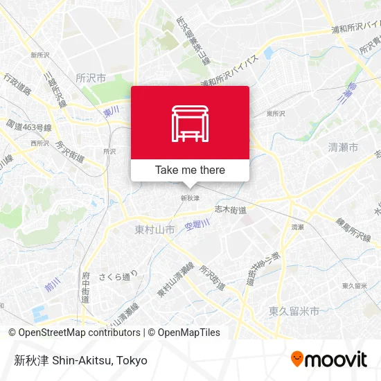 新秋津 Shin-Akitsu map