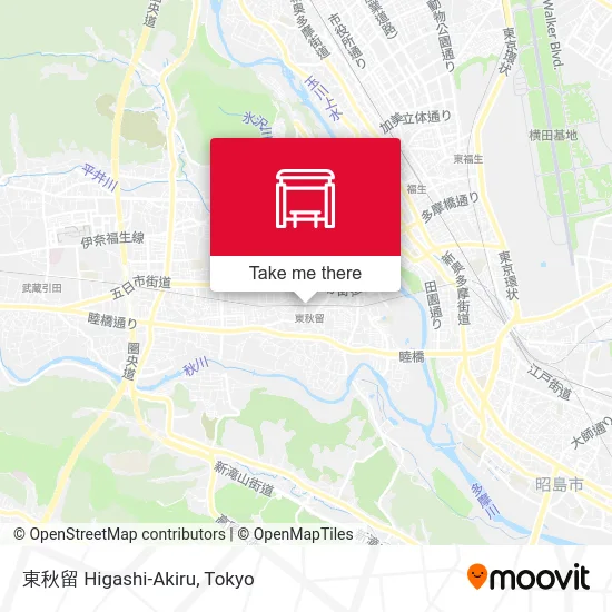 東秋留 Higashi-Akiru map