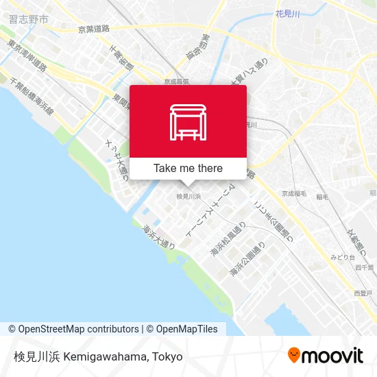 検見川浜 Kemigawahama map