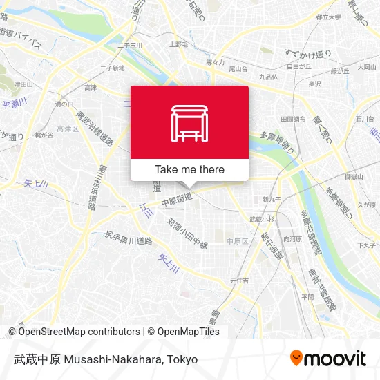 武蔵中原 Musashi-Nakahara map