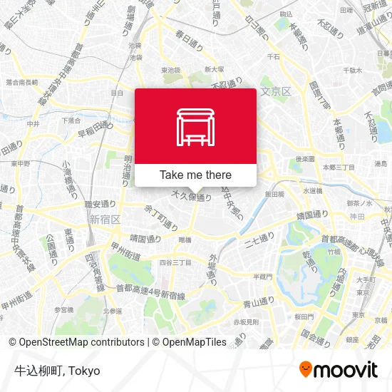 牛込柳町 map