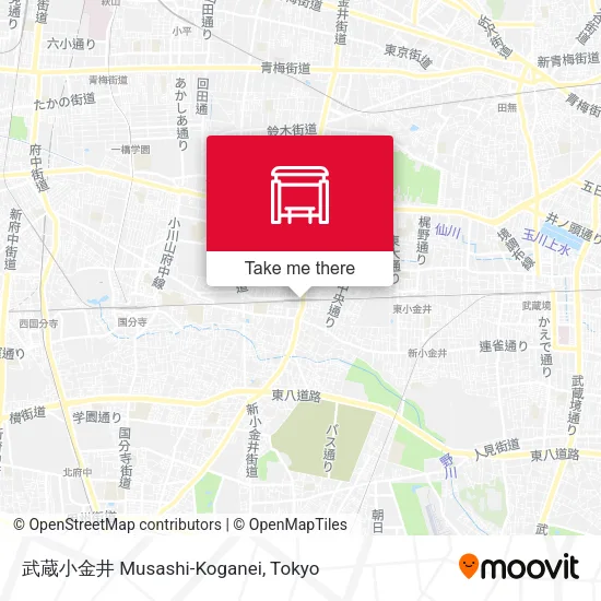 武蔵小金井 Musashi-Koganei map