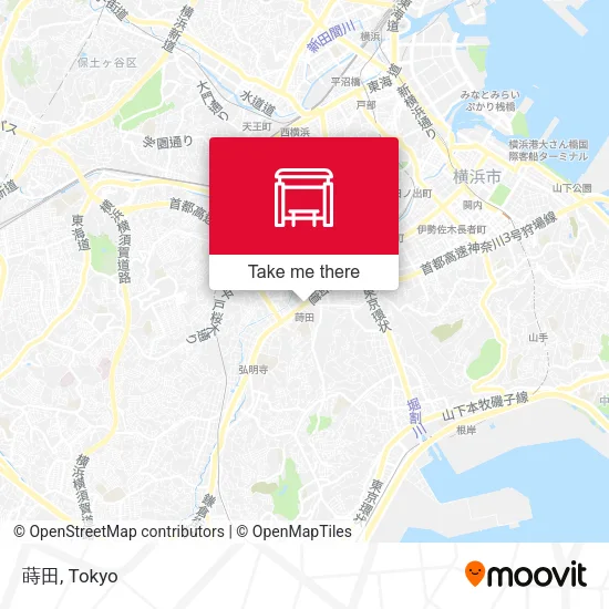 蒔田 map