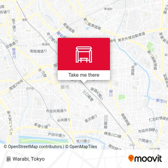 蕨 Warabi map