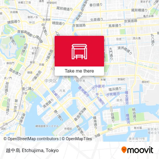 越中島 Etchujima map