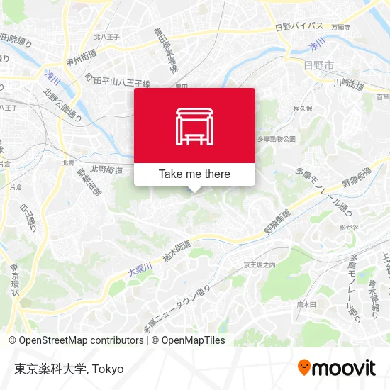 Tokyo University of Pharmacy map