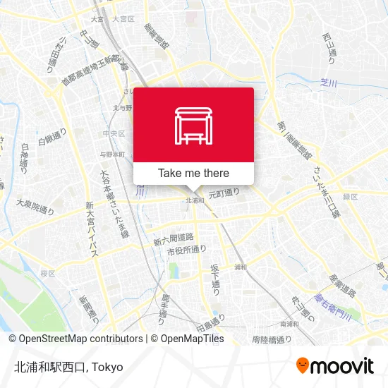 Kita-Urawa Station West Exit map
