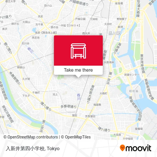 入新井第四小学校 map