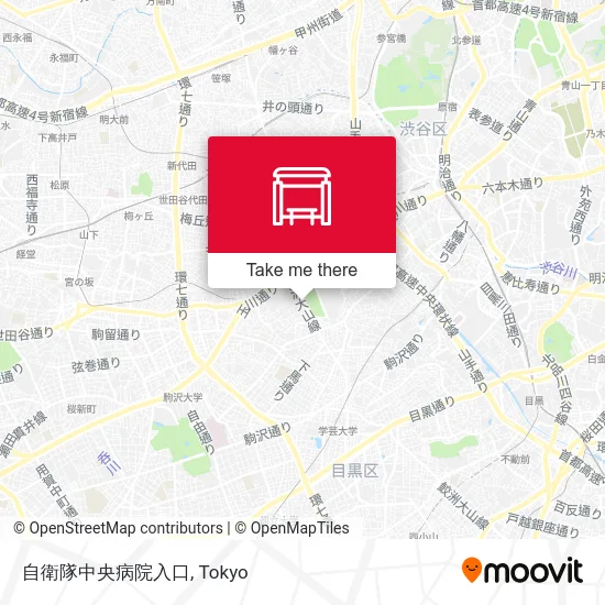 Japan Self-Defense Forces Central Hospital Entrance map