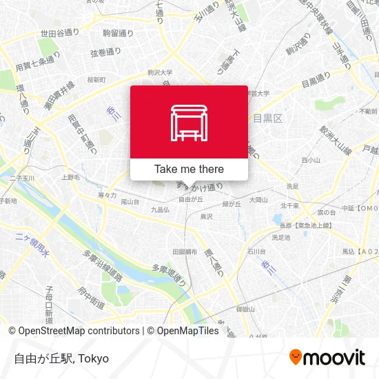 Jiyugaoka Station map