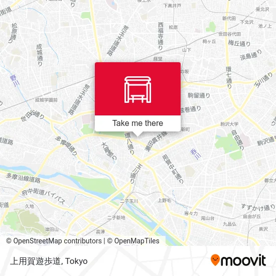 上用賀遊歩道 map