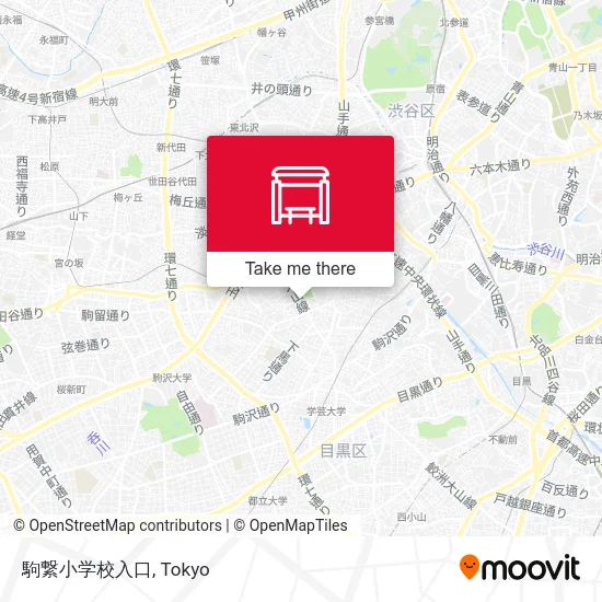 駒繋小学校入口 map