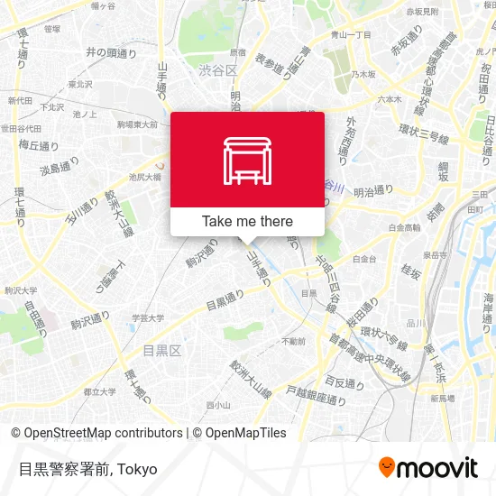 Meguro Police Station Front map