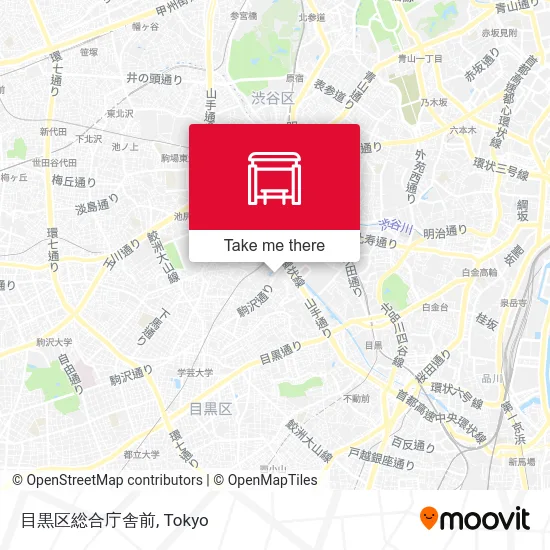 目黒区総合庁舎前 map