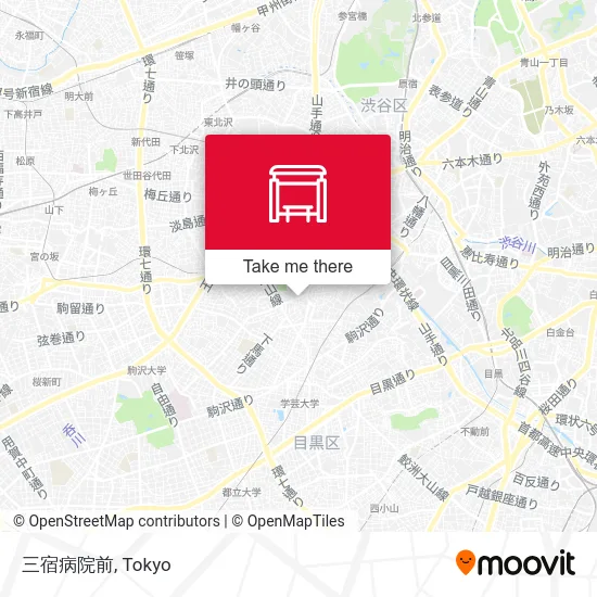 Mishuku Hospital Front map