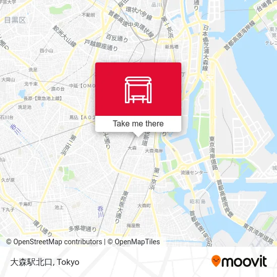 Omori Station North Exit map