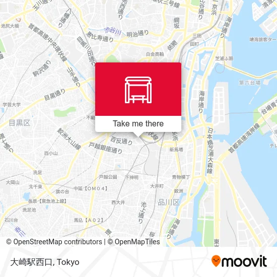 Osaki Station West Exit map