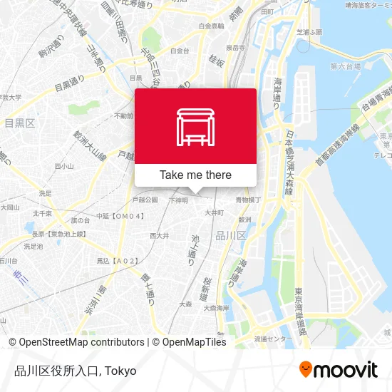 品川区役所入口 map