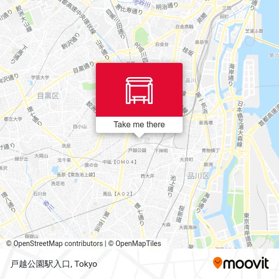戸越公園駅入口 map