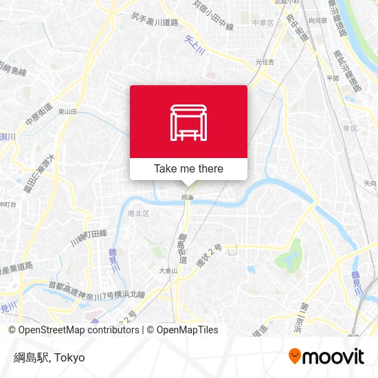 Tsunashima Station map