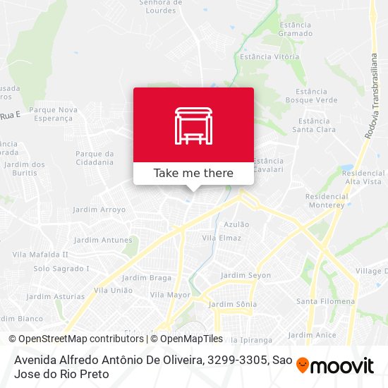 Mapa Avenida Alfredo Antônio De Oliveira, 3299-3305