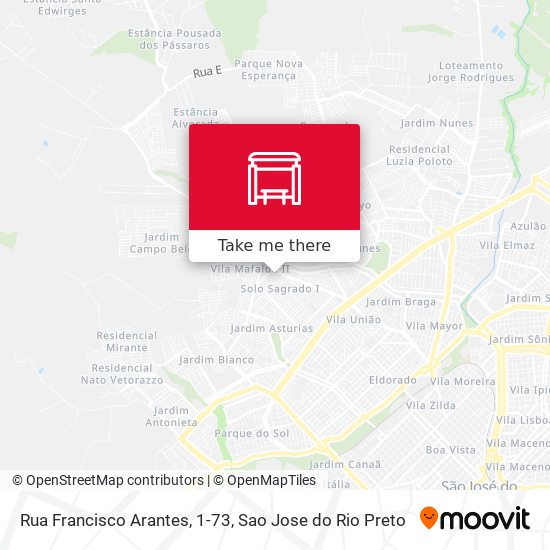 Rua Francisco Arantes, 1-73 map
