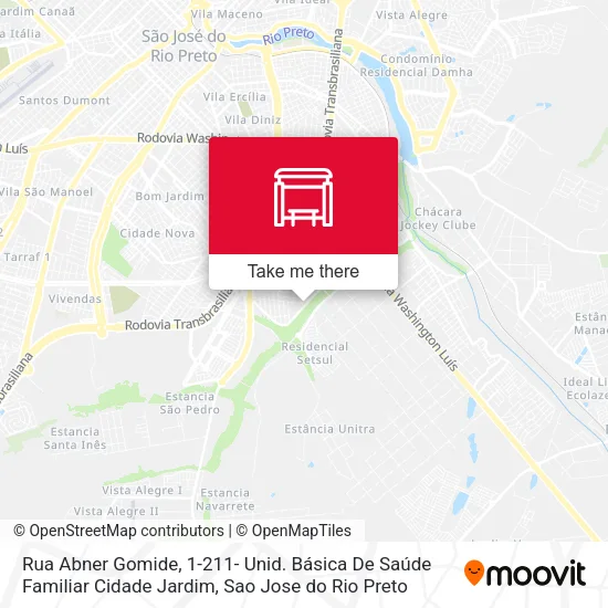 Rua Abner Gomide, 1-211- Unid. Básica De Saúde Familiar Cidade Jardim map