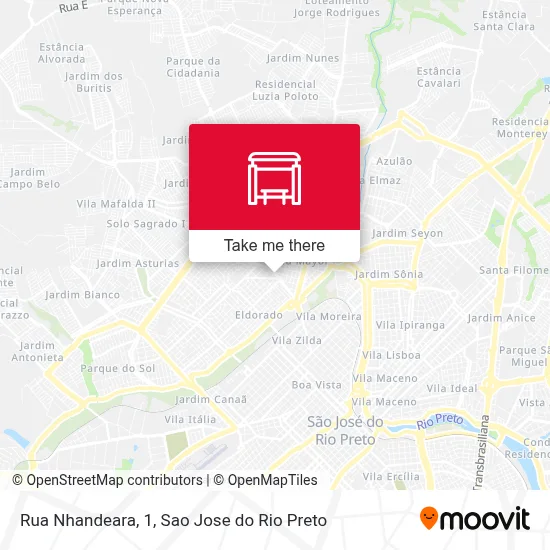 Rua Nhandeara, 1 map