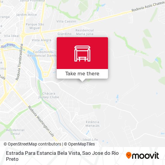 Estrada Para Estancia Bela Vista map