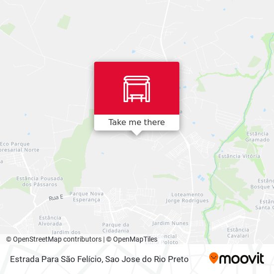 Estrada Para São Felício map