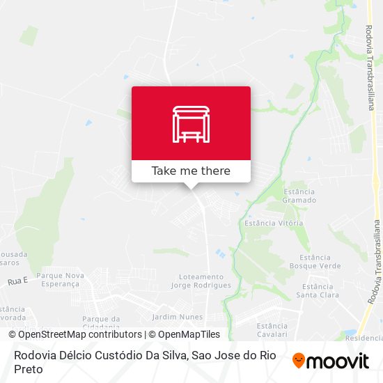 Rodovia Délcio Custódio Da Silva map