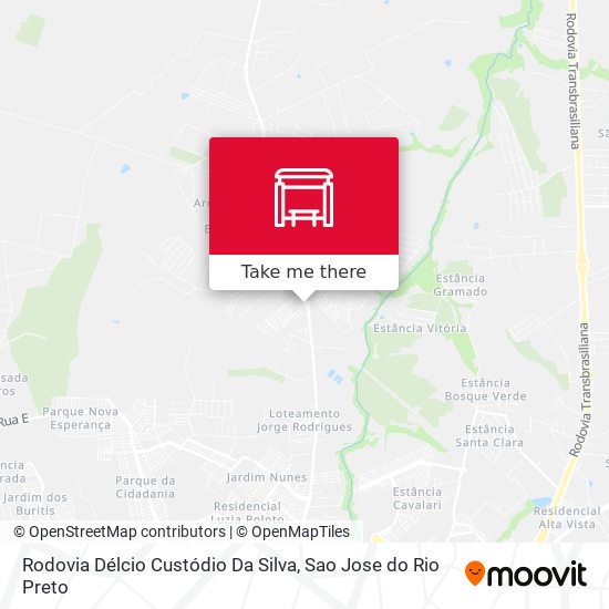 Rodovia Délcio Custódio Da Silva map