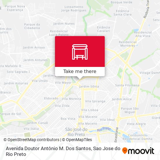 Mapa Avenida Doutor Antônio M. Dos Santos