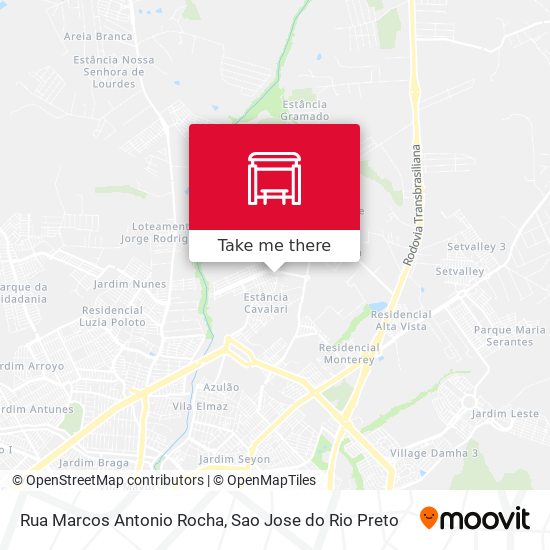 Mapa Rua Marcos Antonio Rocha