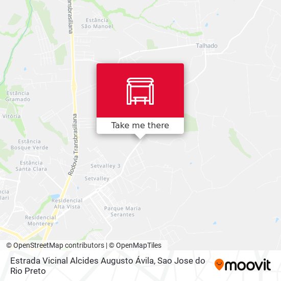 Mapa Estrada Vicinal Alcides Augusto Ávila