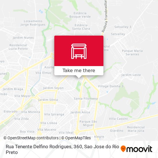 Mapa Rua Tenente Delfino Rodrigues, 360