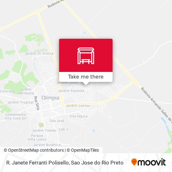 R. Janete Ferranti Polisello map