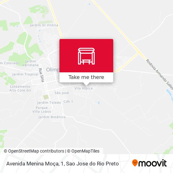 Avenida Menina Moça, 1 map