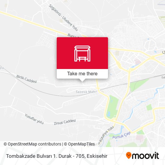 Tombakzade Bulvarı 1. Durak - 705 map